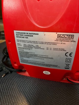 Cargador Baterías Solter NovaCar 10A