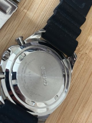 Reloj Seiko Cronógrafo Negro y Plateado