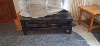 Mesa TV madera negra
