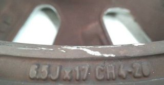 Citroen 132680 6.5jx17ch4-26 llanta c4 berlina