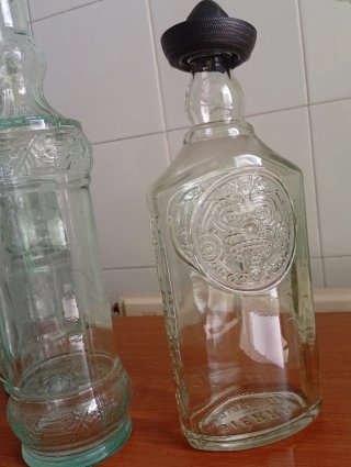 Lote 11 Botellas Vidrio Vintage Licoreras