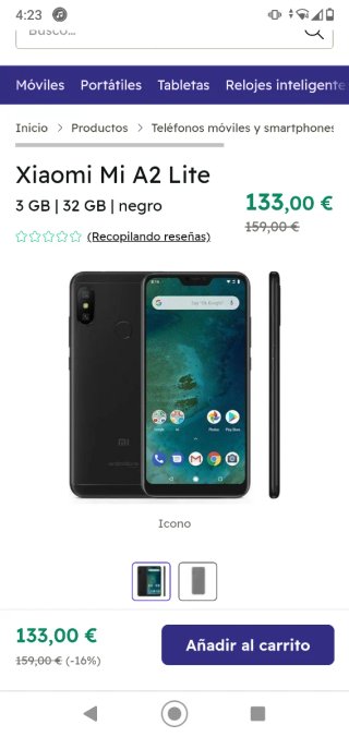 Xiaomi Mi A2 Lite 3GB 32GB Negro