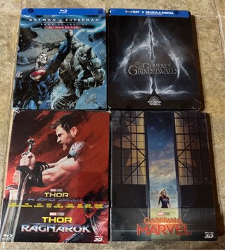 REBAJAS  Pack 4 Películas Blu-ray: DC y Marvel
