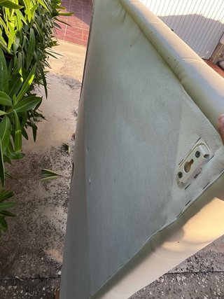 Cabecero de cama polipiel beige
