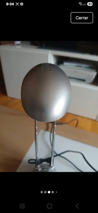 Flexo de mesa plateado