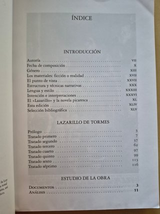 Libro escolar Lazarillo de Tormes. Clásicos