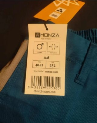 Pantalón de trabajo azul con detalles