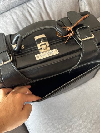 Bolsa de equipaje SAS Airlines negra vintage