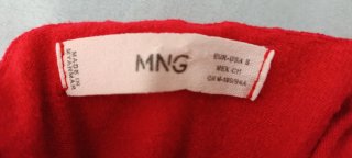 Jersey rojo cuello alto MANGO