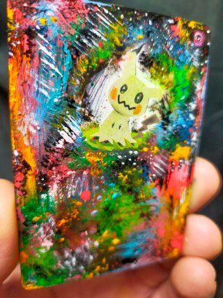 Carta Mimikyu pintada a mano