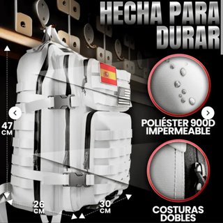 COLOR: BLANCO CAPACIDAD: 50 LITROS Mochila táctic