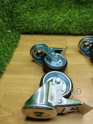 Pack de 4 ruedas con freno para muebles Amig