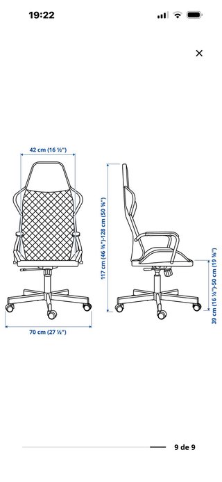 Silla Gaming IKEA Utespelare Gris