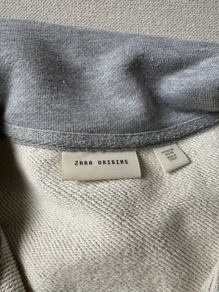 Sudadera hombre Zara Origins 1/4 cremallera gris