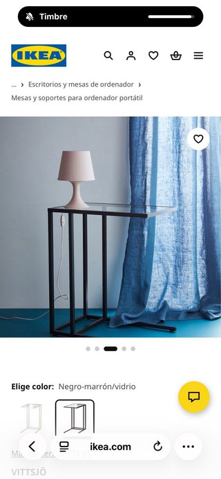 Mesa auxiliar VITTSJÖ IKEA vidrio/metal
