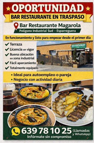 Traspaso de Bar Restaurante