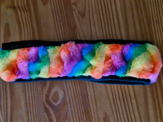 Funda peluche para volante colores arociris