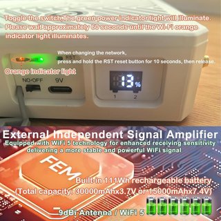 LIFEMOI Ripetitore WiFi Solare 1200Mbps 300m IP65