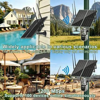 LIFEMOI Ripetitore WiFi Solare 1200Mbps 300m IP65