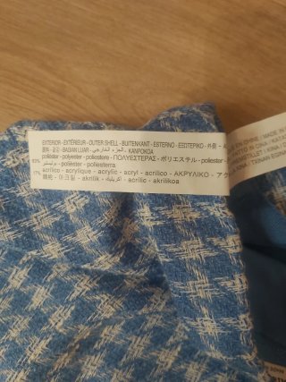 Falda corta cuadros azul y blanco