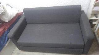 Sofá Cama Gris Tela