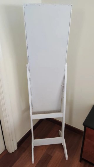 Espejo Joyero de Pie Blanco