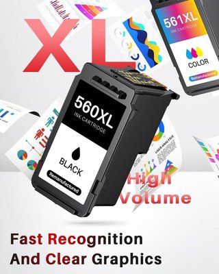 HALLOYA 560XL 561XL Canon Pixma TS5350 Negro color