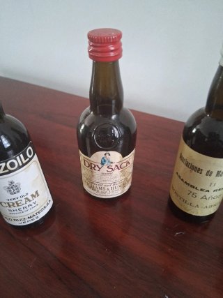 Mini botellas de licor antiguas (4 uds)