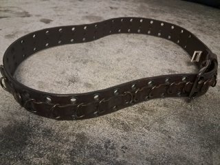 Cintura D&G pelle marrone con anelli