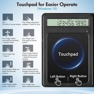 Luckits teclado numérico BT calculadora trackpad