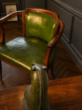 Poltrona Club Inglese in Pelle Stile Ralph Lauren