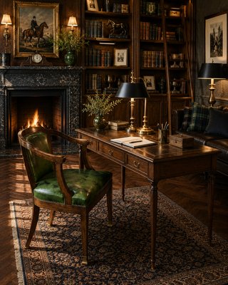 Poltrona Club Inglese in Pelle Stile Ralph Lauren