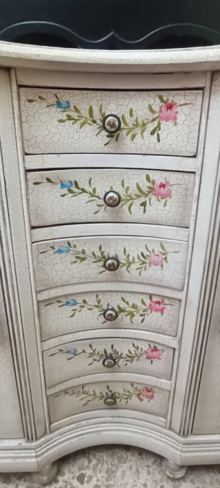 Aparador Cómoda Provenzal Luis XV Beige Dorado
