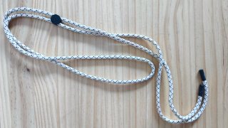 Cordón para bolso blanco y negro