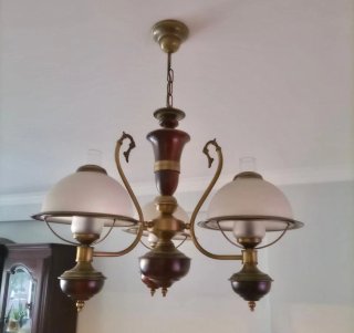 Candeeiro de teto em latão