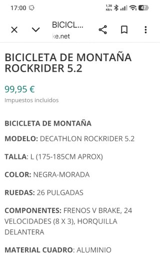Bicicleta Montaña Rockrider Decathlon