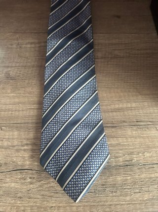 Corbata Vinicius Rayas Azules y Plateadas