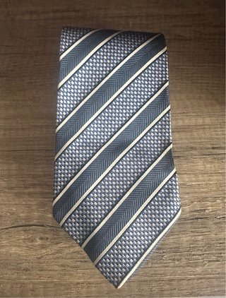 Corbata Vinicius Rayas Azules y Plateadas