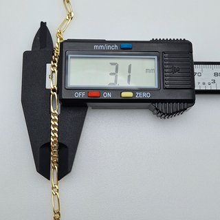 Pulsera Oro Maciza 18K Cartier Fígaro 8,13gr, 23cm