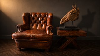 Sillón Chester Piel Capitone Inglés