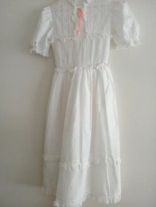 Vestido blanco, comunión vintage, esti. victoriano