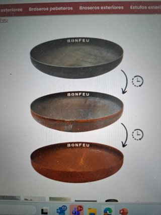 Estufa leña exterior Bonfeu con tapa