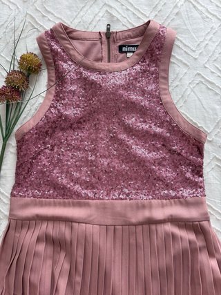 Vestido lentejuelas rosa oscuro | Tara