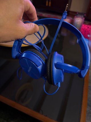 Cascos Philips Azules Como Nuevos