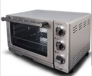Horno Tostador Eléctrico Plateado.