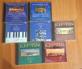 Lote 7 CDs Música Clásica: Piano, Chopin y más.