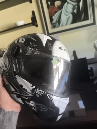Casco LS2 Negro y Blanco