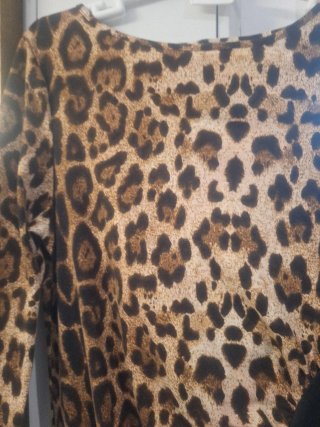 Vestido animal print manga larga