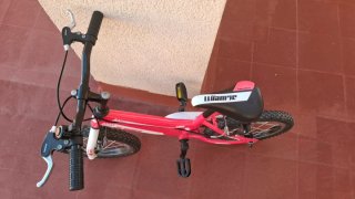 Bicicleta niña rosa y blanca