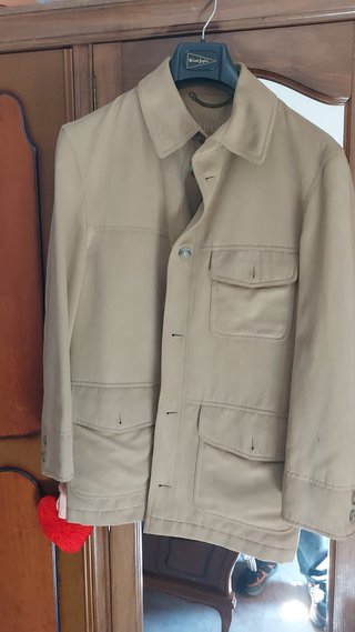Chaqueta de ante beige